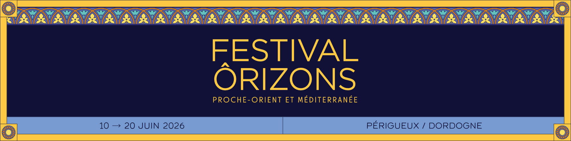 Bannière du festival Ôrizons 2026 qui aura lieu du 10 au 20 juin