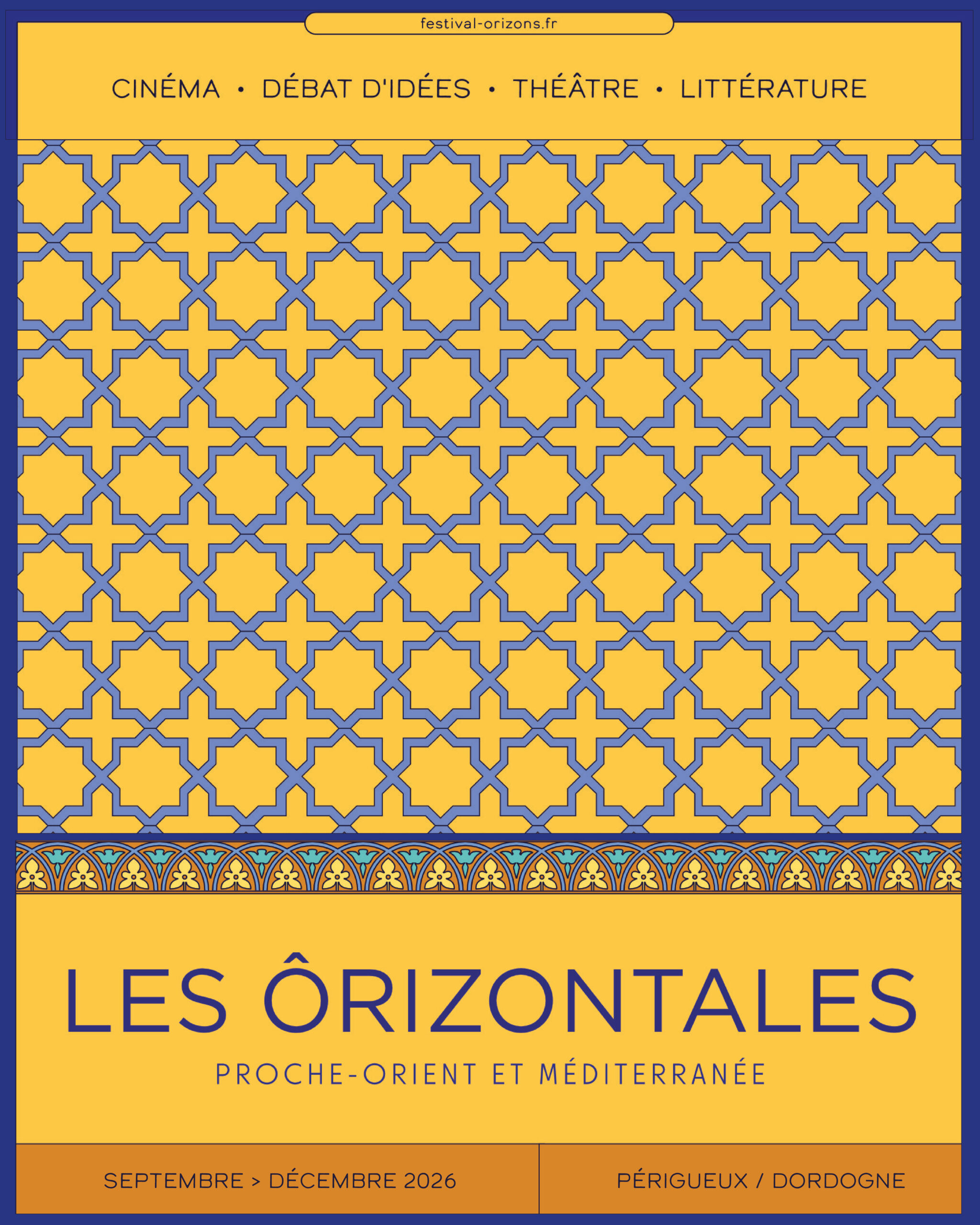 Affiche de l'édition 2026 du Festival Ôrizons de Dordogne